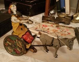 antique tin wind-up - Balky Mule by Lehmann / Gesch - Germany