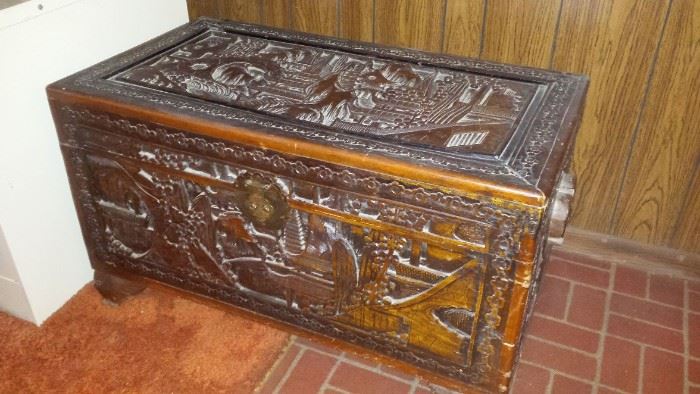 Hand carved Chinese  Hope Chest