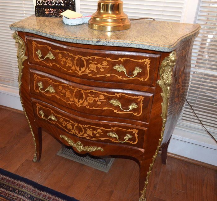Marble top Bombay chest