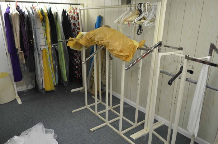 clothes racks; lady's clothes