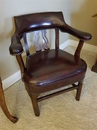 Leather accent chair