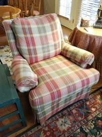 Plunkett furniture chair and ottoman 