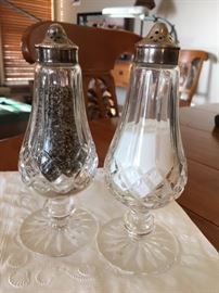 Waterford crystal salt and pepper shakers