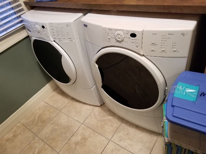 Front loader washer and dryer