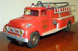 Very Early Tonka Toys Farm Truck, Ambulance, and Fire truck.