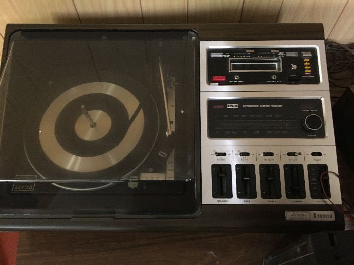 Vintage Zenith allegra turntable, receiver and cassette