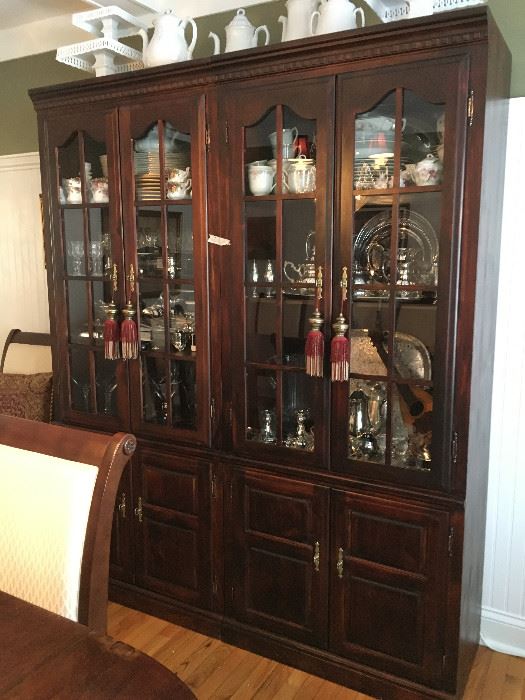 Broyhill China Cabinets yes there are 2 of them this is not one large one they are 32" W x 78" H