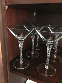 Crystal Martini glasses