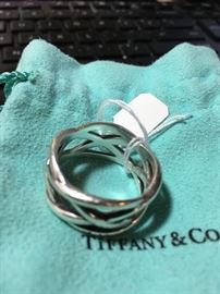 Tiffany and Co. Wave Spiral Sterling Ring