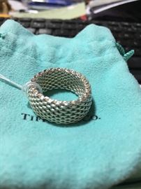 Tiffany Sterling Mesh ring