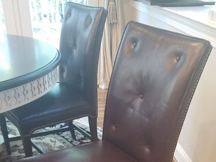 Henredon leather chairs