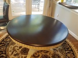 Top view of table. Rug is for sale