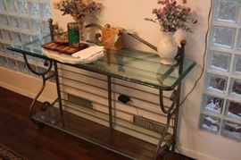 Glass & Metal Table