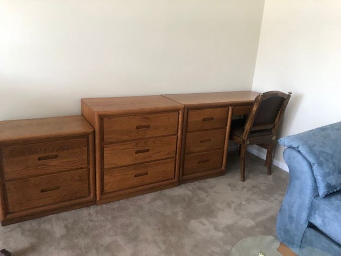 Night stand, Dresser, and Knee hold desk by This End UP
