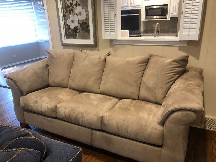 Micro Fiber Sofa bed. Bring help this is a heavy piece but worth every pound