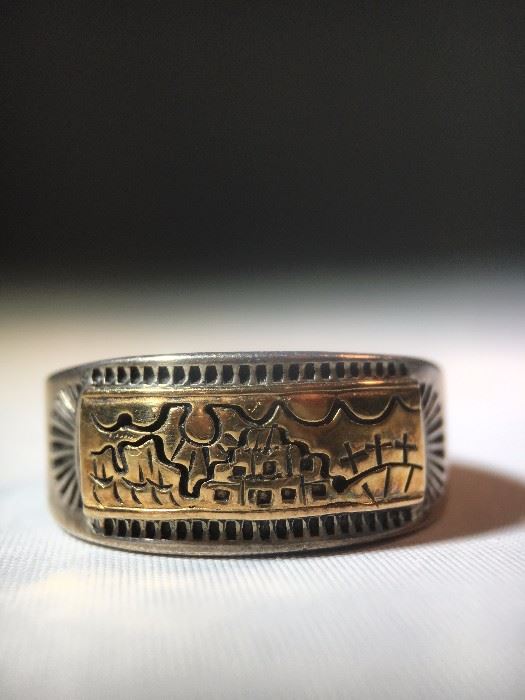 Sterling & 14K Gold Ring