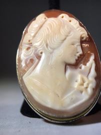 Cameo set in sterling
