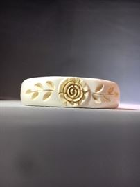 Carved Bakelite cuff bracelet