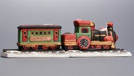 Offered is a hand-painted porcelain train set from Candor. The box shows minor wear but the piece is undamaged. Please see the photos for more details.

