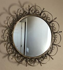 Ornate Round Mirror