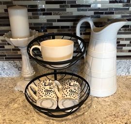 Pitcher, Serving Piece, Coffee Mugs, Candle Holder