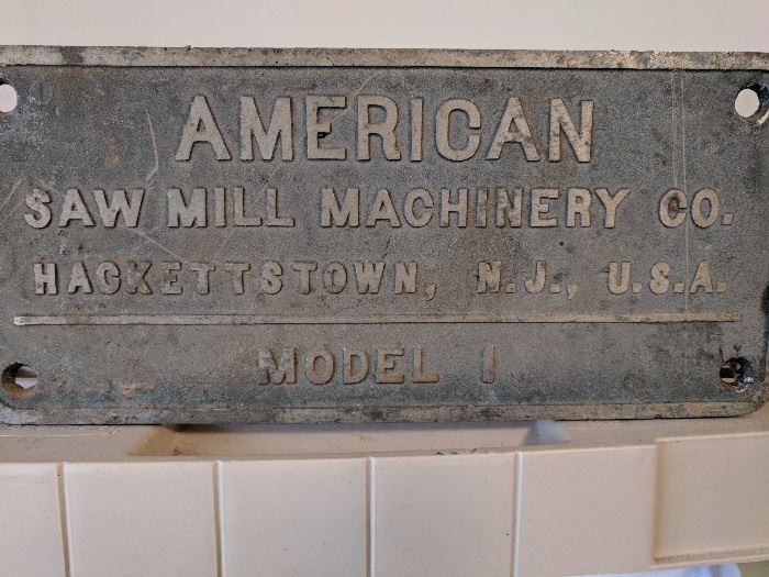 Old Aluminum Machinery Tag 