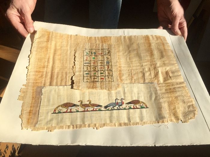 Genuine Egyptian papyrus with hand painted 