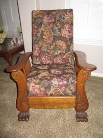 Antique oak reclining "Morris" chair