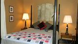 Reproduction pencil post painted(black) four poster bed, w/canopy attachment, black lamps, end tables,