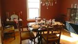 Mahogany dining table and chairs, server that matches