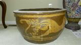 Chinese stoneware dragon pot
