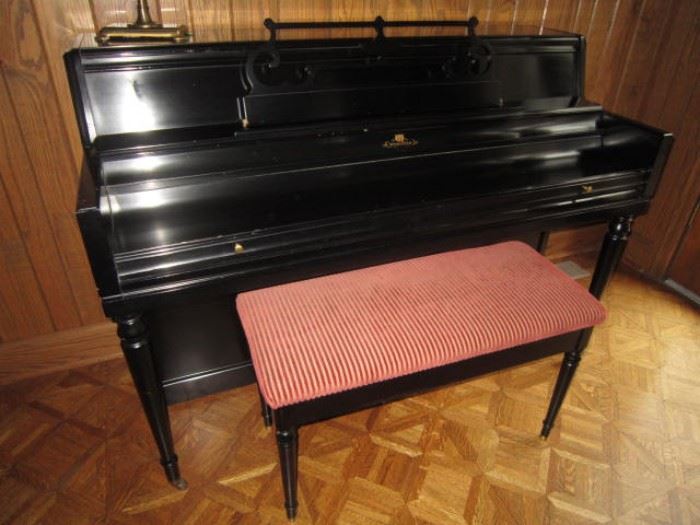 Wurlitzer piano and bench