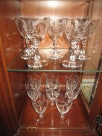 stemware etched with wheat