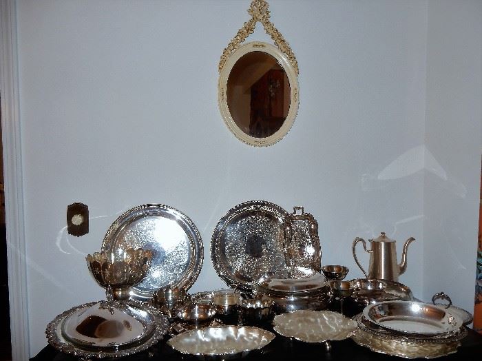 Silver Plate and Sterling Serving Pieces