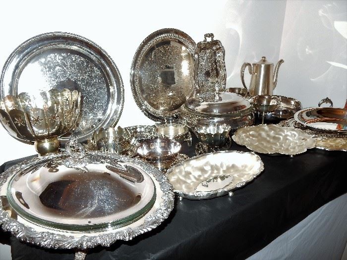 Silver Plate and Sterling Serving Pieces
