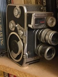 Vintage triple lens movie camera