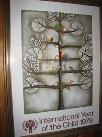 international year of the child 1979 poster framed