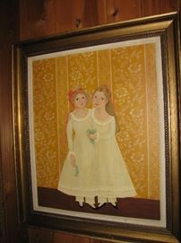 Susan Reed original oil painting "sisters", Nyack artist