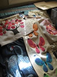 all hand made trapunta and other fabric art from the 70's