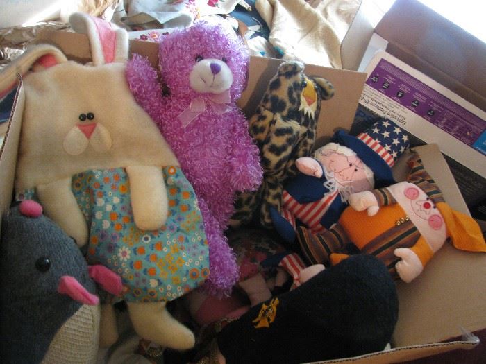 hand crafted vintage stuffed toys 