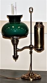 Vintage Brass Bankers Lamp