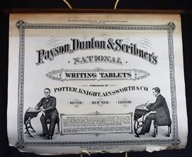 Antique School Penmanship Wall Chart 1881