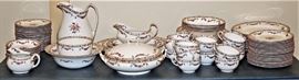 Large Set Of J&G Meakin Antique Floral Dinnerware