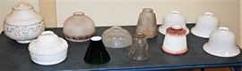 11 Piece Lot Of Antique Glass Lamp Shades