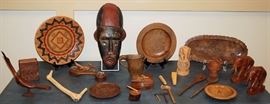 Large Lot World Traveler's Wood Carvings Souvenirs