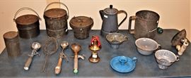 Large Lot Of Vintage & Antique Kitchen Ware
