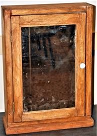 Antique Pine Mirrored Medicine Cabinet