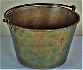 Antique Hayden's Brass Bucket 7 1/2" Tall