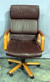 Hi-Back Tilter Rolling Office Chair, Adjustable Seat Height, 25.5"W