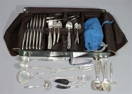 Towle STERLING Silver 92 Piece Southwind Flatware Set for 12, Includes 12 Forks, Salad Forks, Knives, Butter Spreaders, Spoons, Teaspoons, More